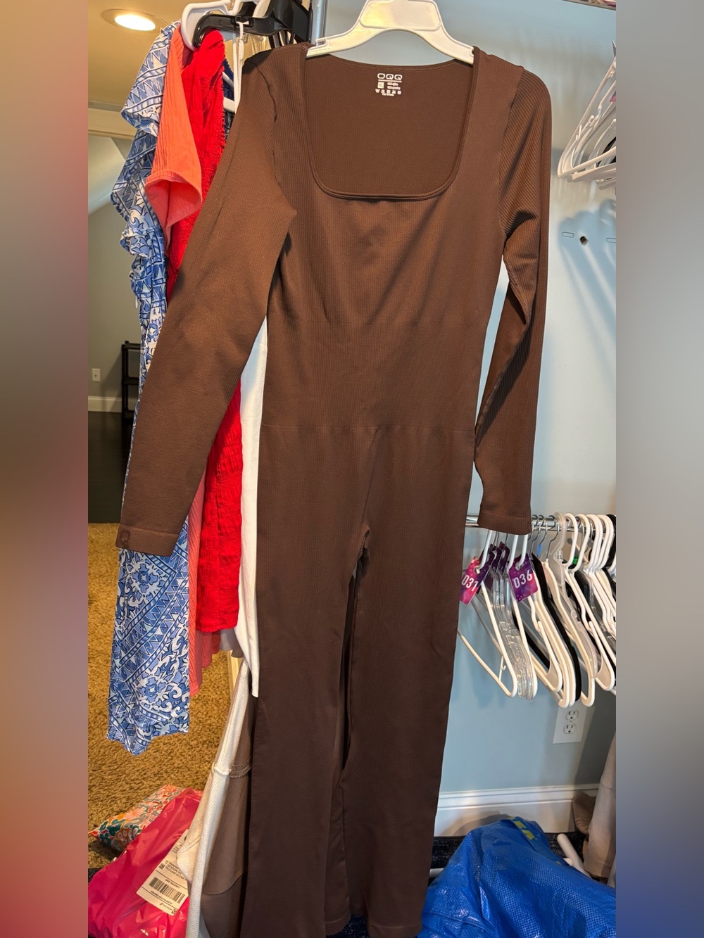 OQQ Brown Jumpsuit